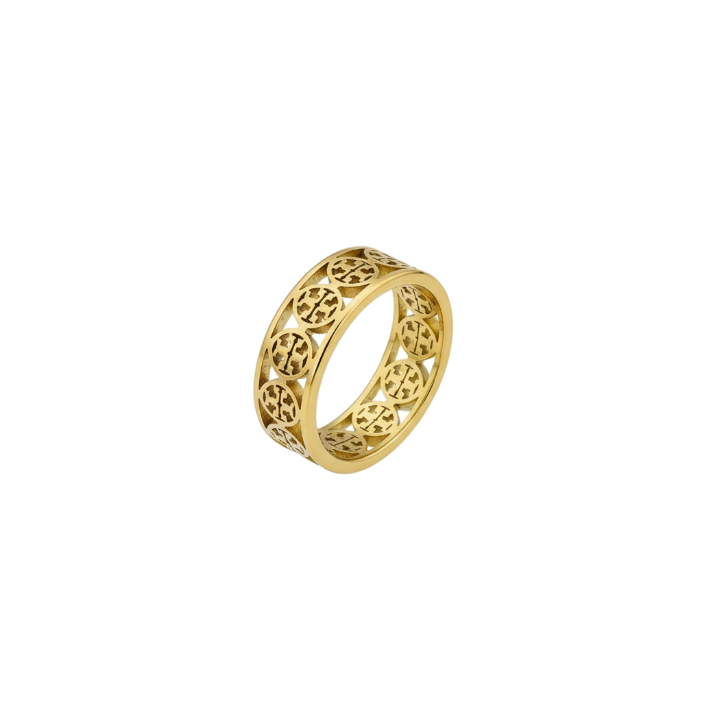 ZARAHE: Sculptural Medallion Gold Ring