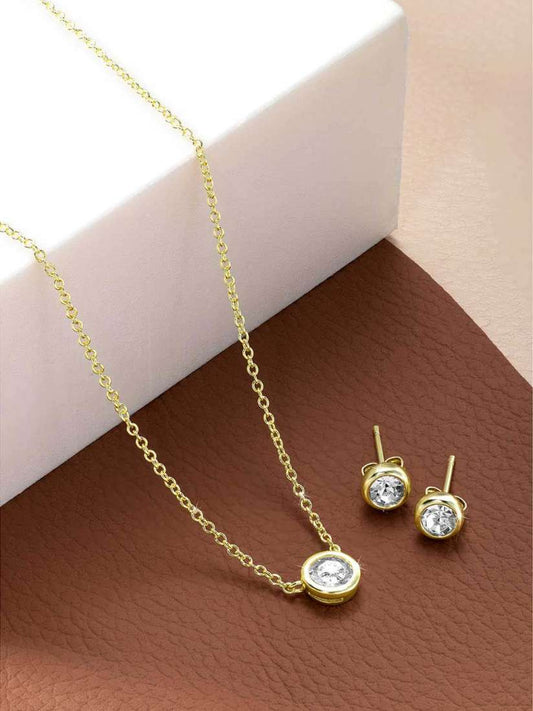ZARAHE Gold Crystal Jewelry Set Inspired by Cartier Love Collection