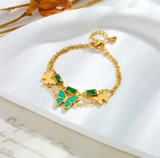 ZARAHÉ Emerald Dreams Butterfly Bracelet