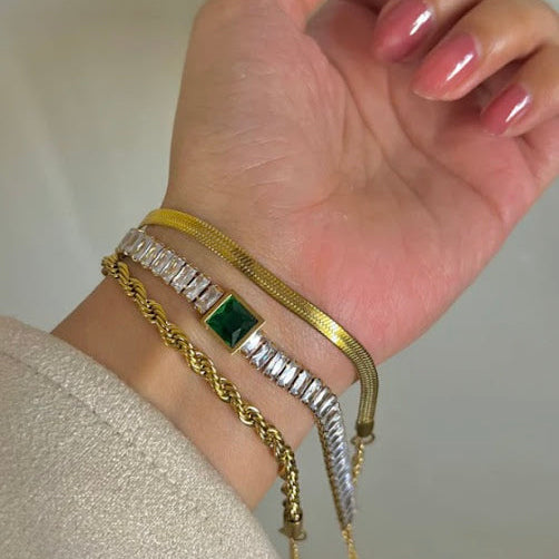 ZARAHÉ Emerald Luxe Bracelet Stack