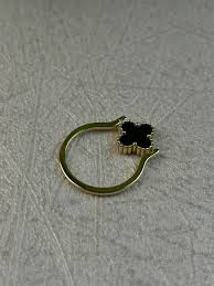 Bold Black Clover Adjustable Ring