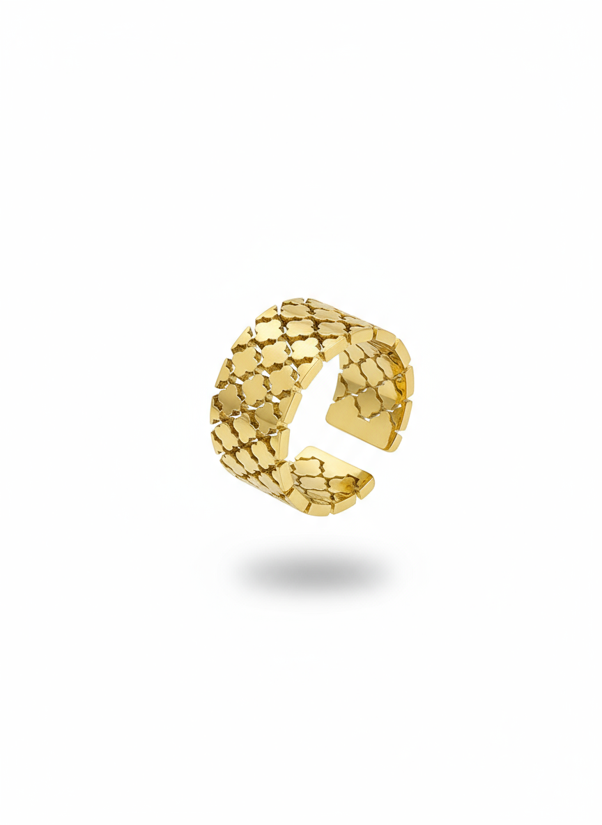 ZARAHE: Sculptural Textured Band Ring